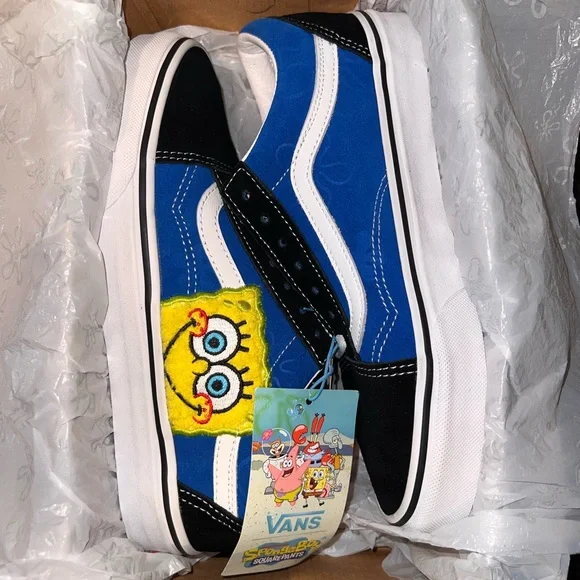 Vans X Spongebob Squarepants Old Skool Sneakers Size 6 - Picture 10 of 14